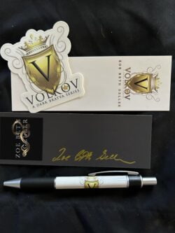 Exclusive Volkov Dark Mafia Series merchandise featuring gold accents and luxurious branding.